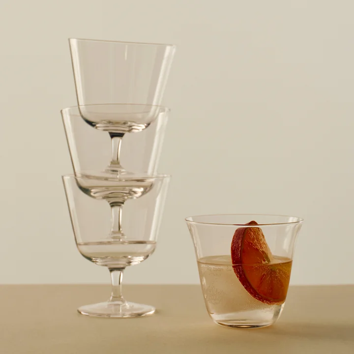 HAY - Curve Glas Tumbler, small, klar (2er-Set)