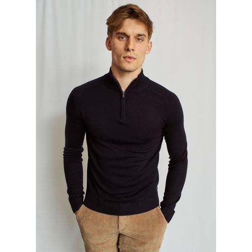 Bruun & Stengade Pelle Striktrøje, Navy, L