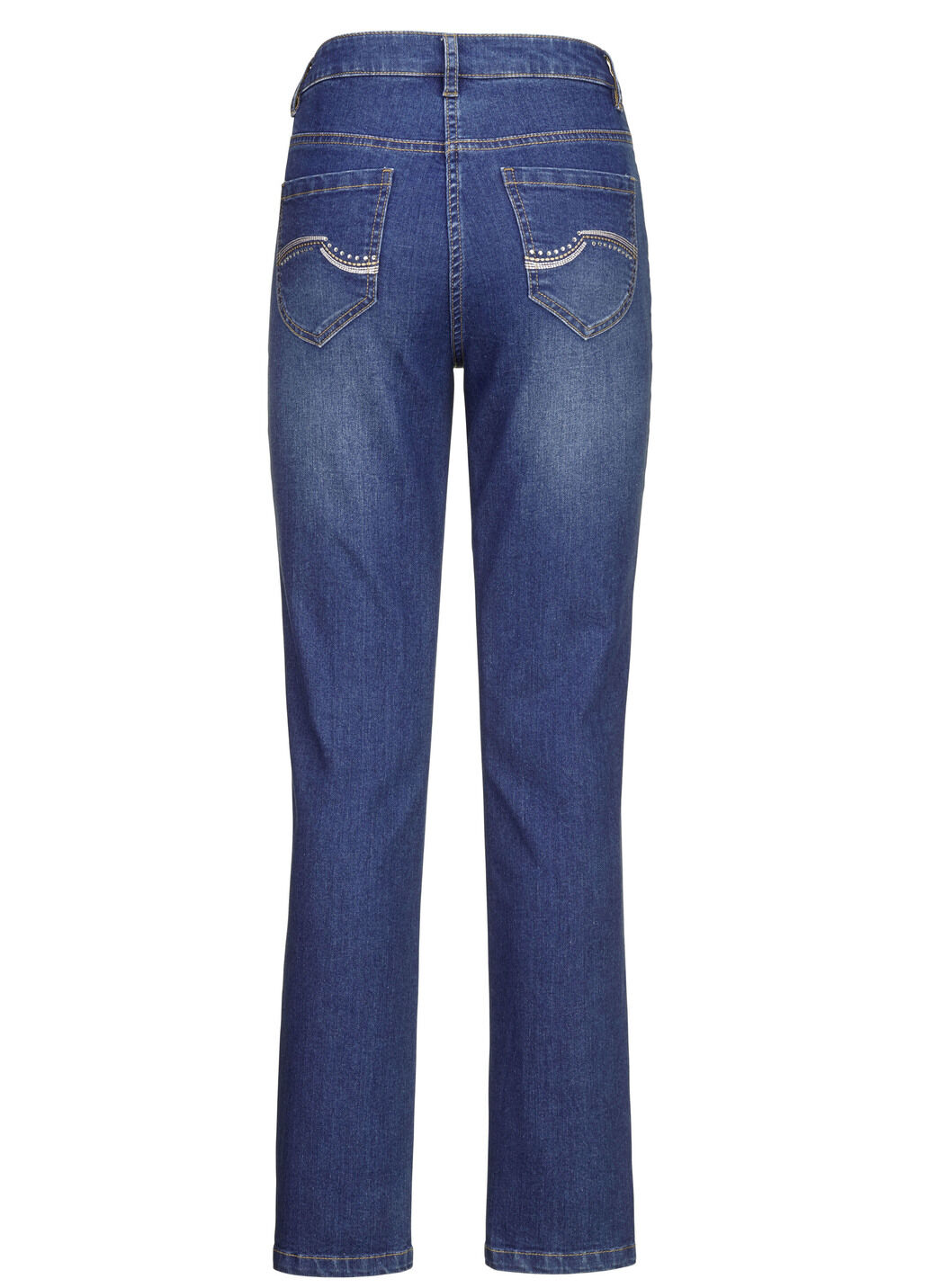 Jeans mit schönen Stickereien und funkelnden Strassteinen