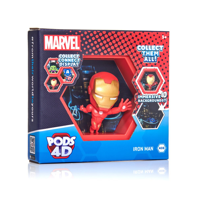 PODS 4D - Marvel - Sammelfigur Iron Man - ca. 10 cm