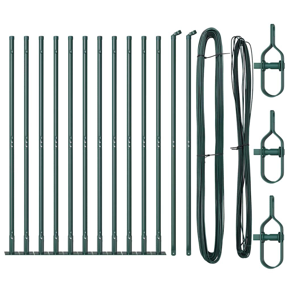 vidaXL Schuttingpalen 13 st Groen Ø32mm 150 cm