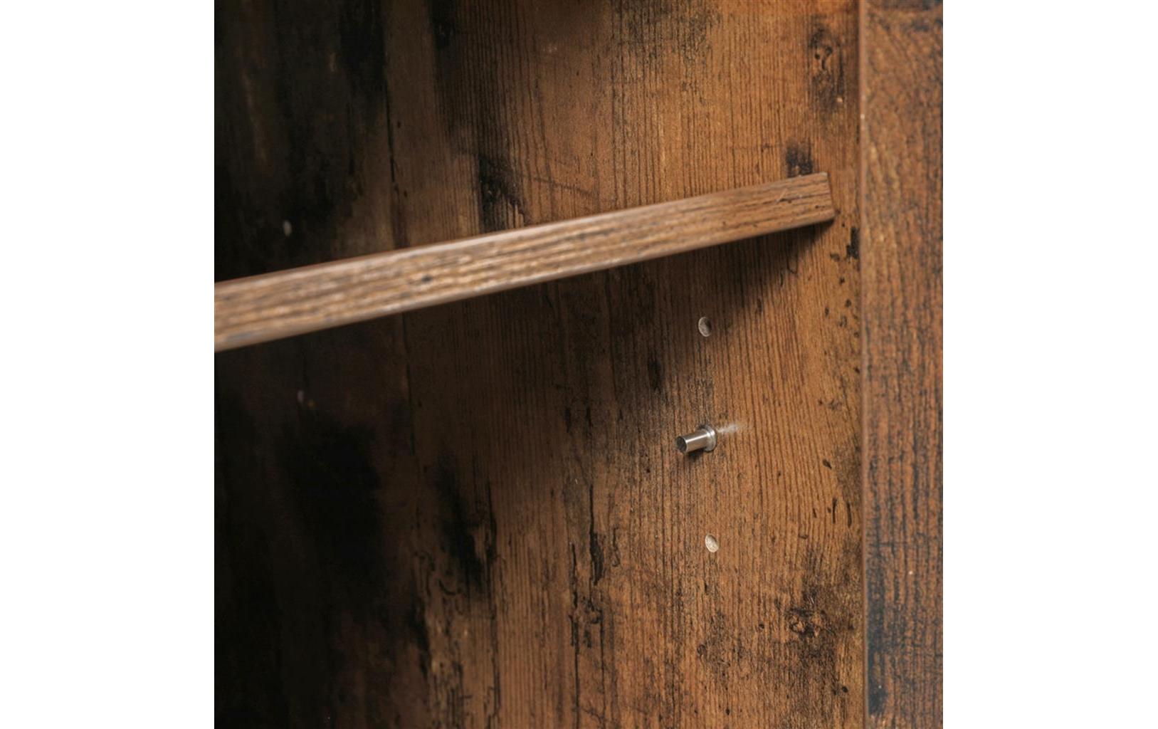 Kommode mit Schiebetür 70 x 80 cm, Braun/Schwarz<br>Sideboard