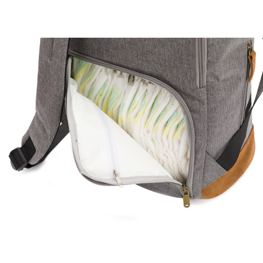 fillikid Wickelrucksack Rolltop Berlin Grau Melange