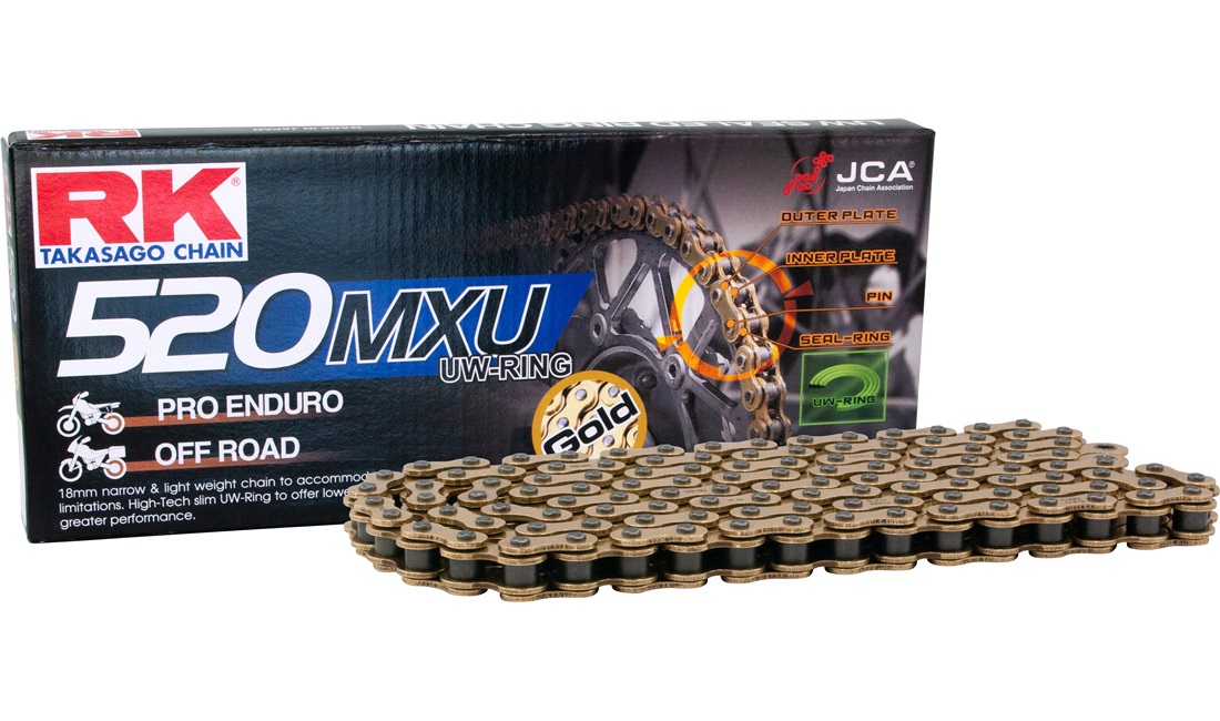 Kæde MX RK GB520MXU Guld UW-ring 118 led