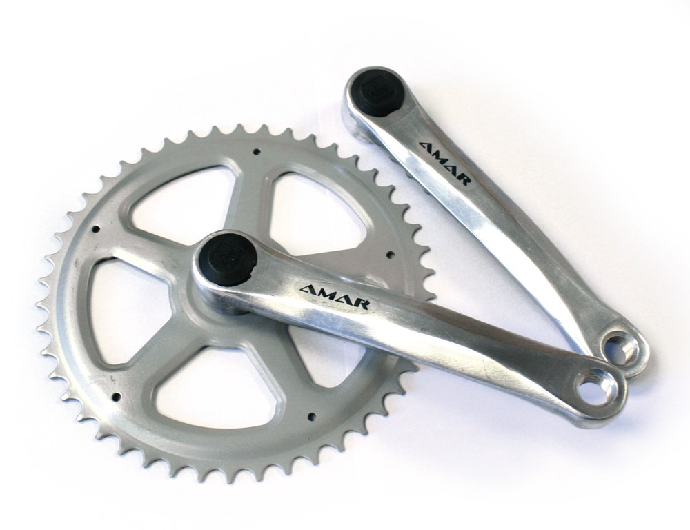 Kranksæt 46 tand stål krom 170 mm