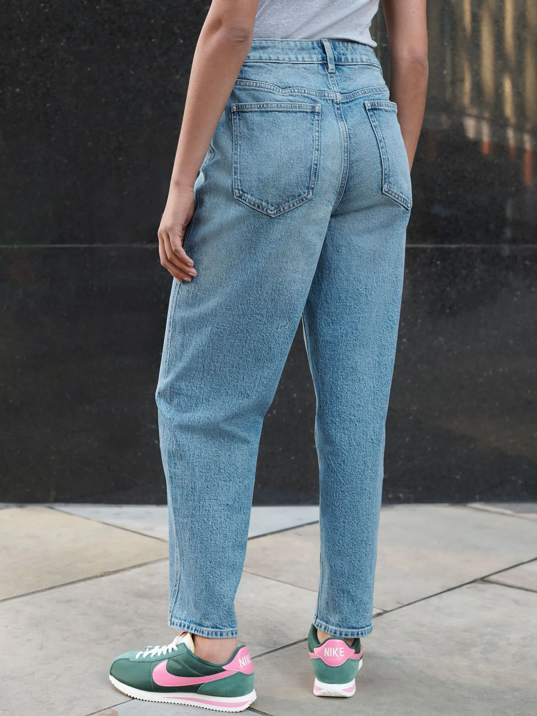 Normaal blauw - Authentieke Carrot Barrel jeans