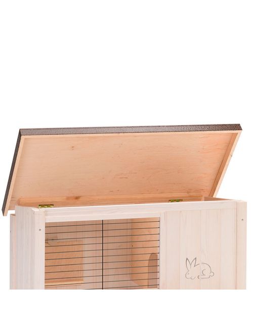 Ferplast Konijnenhok Charlie - Dierenverblijf - 117x67x96 cm Wit Grijs