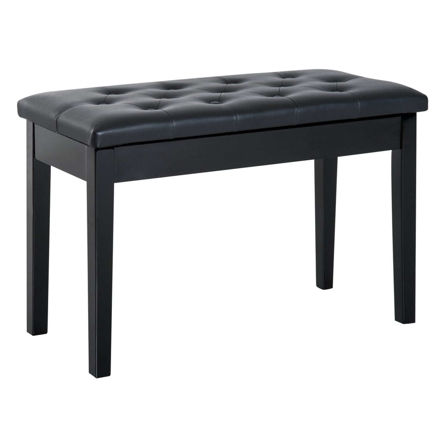 HOMCOM Klavierhocker mit Stauraum schwarz 75 x 35 x 50 cm (LxBxH)