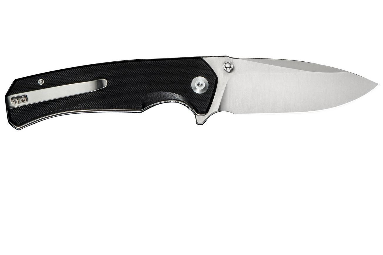 SENCUT Skarnax S24025-1 Satin 9Cr18MoV, Black G10, zakmes