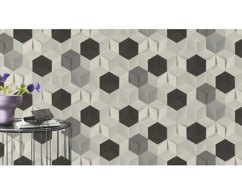 Vliesbehang 622324 Modern Art 3D look grijs