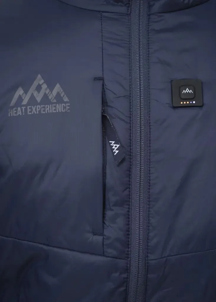 Heat Experience Men's HeatX Heated Hybrid Jacket Navy Blue