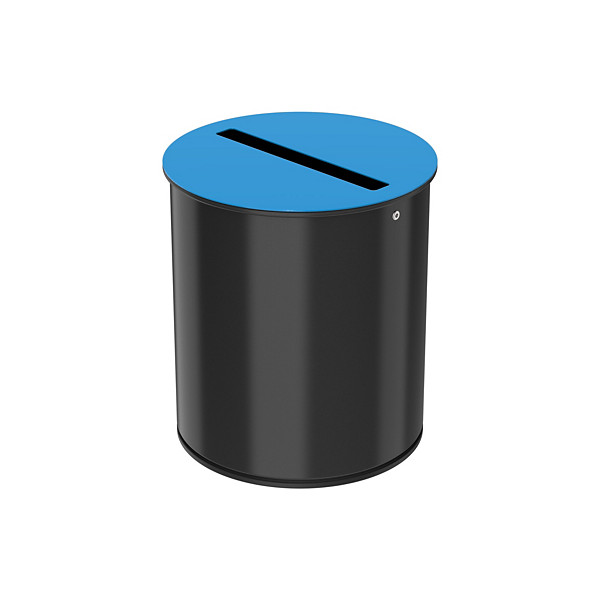 ROSSIGNOL Poubelle de  tri selectif 15l neotri - tri papier - gris manganese / bleu ciel
