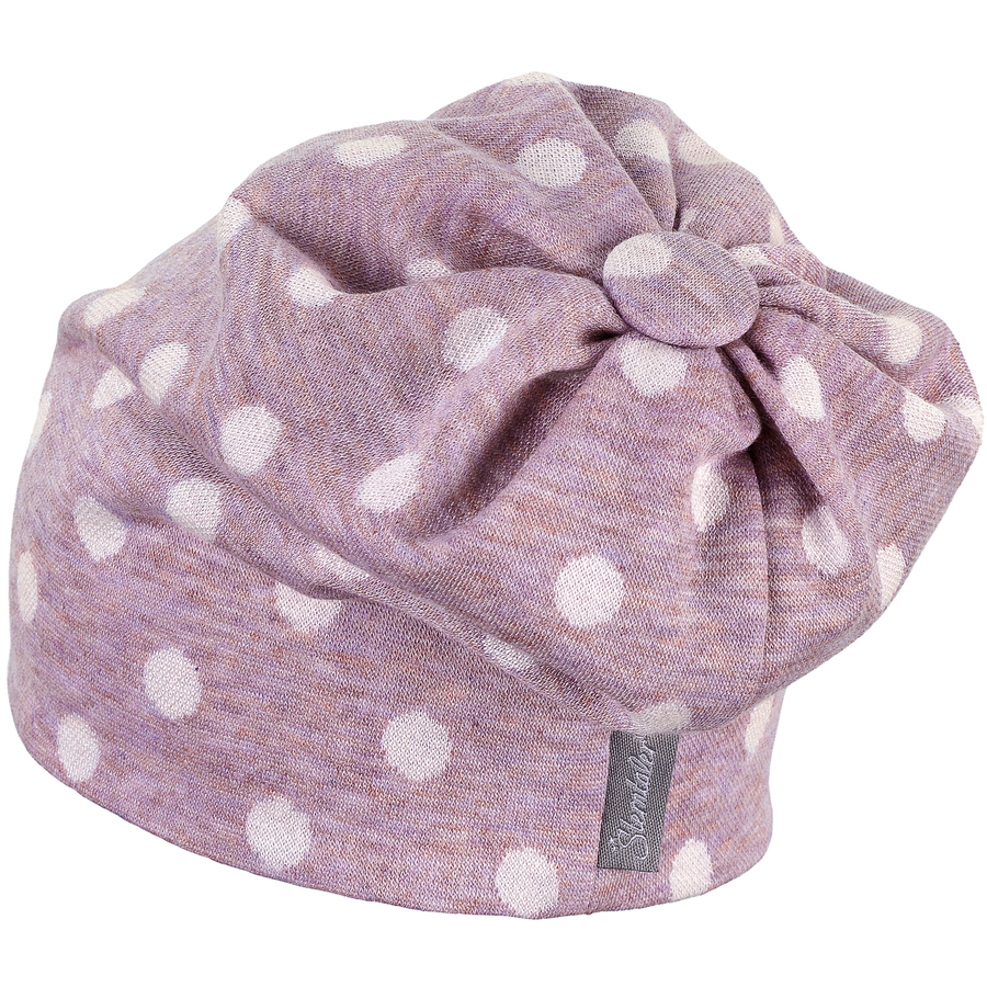 Sterntaler Slouch-Beanie Punkte flieder