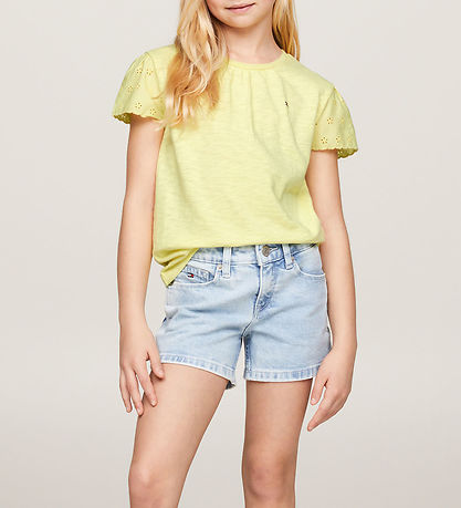 Tommy Hilfiger T-Shirt - Strickerei Anglaise - Yellow Tulpe