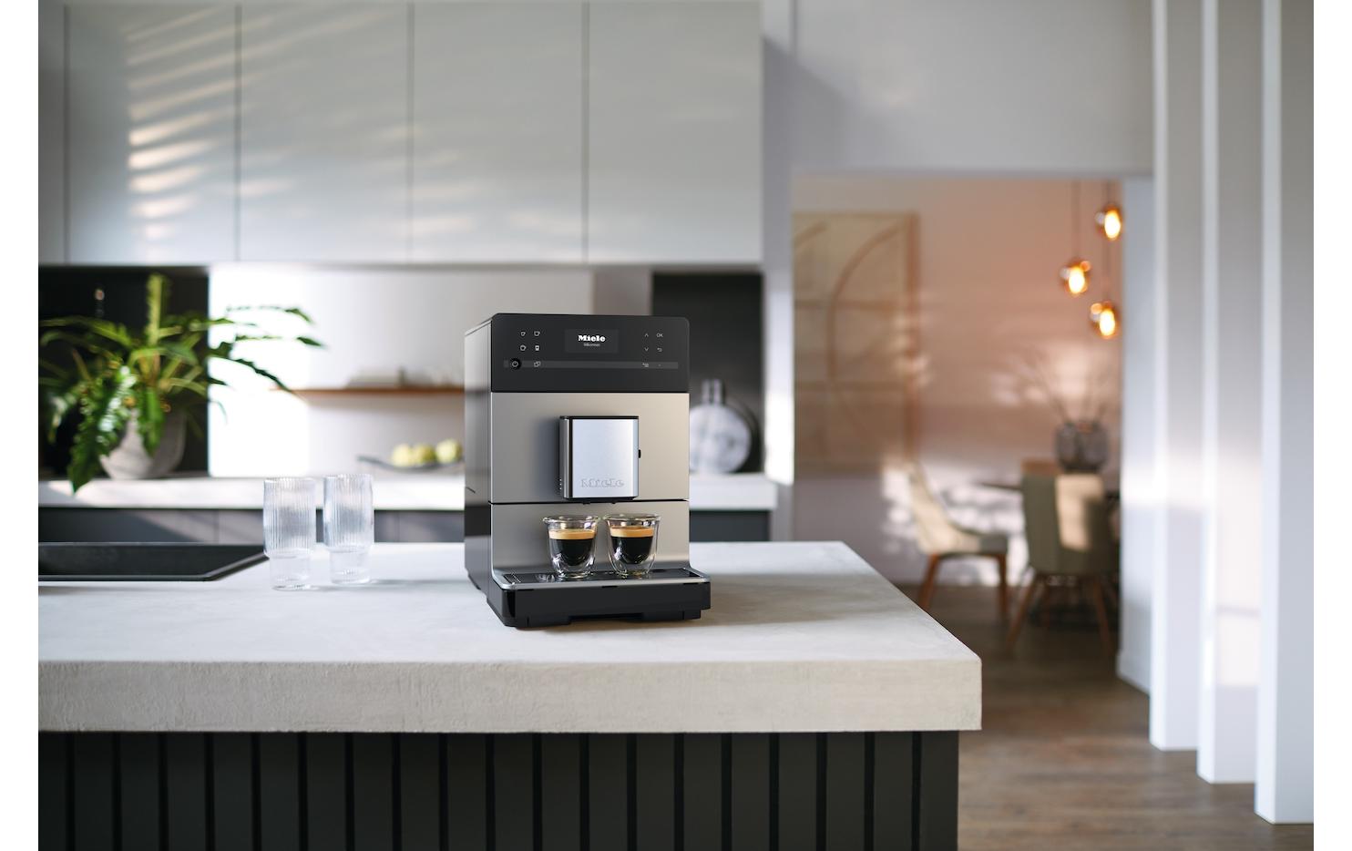 Kaffeevollautomat CM 5510-CH Silence Schwarz, Silber<br>Stand-Kaffeevollautomat mit OneTouch for Two-Zubereitung für höchsten Kaffeegenuss