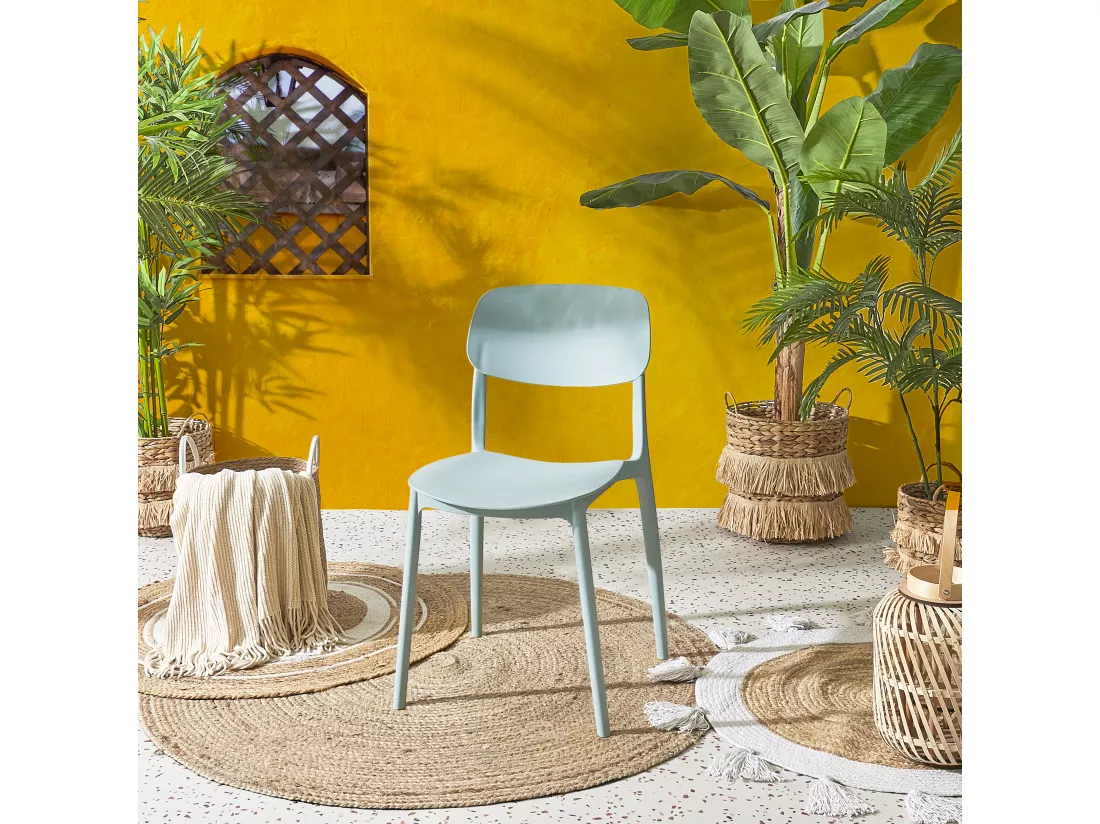 Chaise Empilable Bleu Lumina