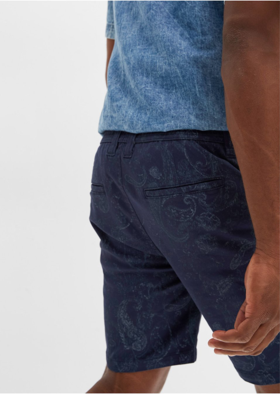 Short long avec imprimé paisley, Loose Fit