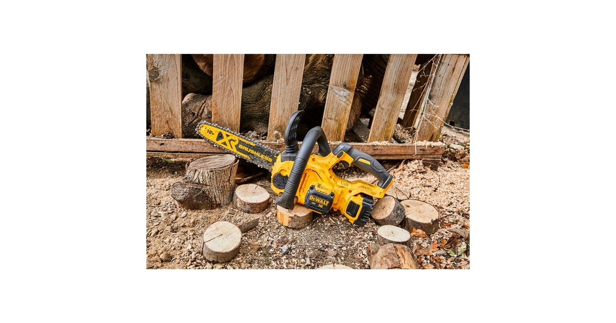 DEWALTDCM565N-XJ 18V XR Brushless Compacte kettingzaag 30cm elektrische kettingzaag  (Geel/zwart, Accu en oplader niet inbegrepen)