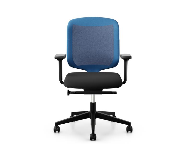 Giroflex Bürostuhl Chair2Go 434 Schwarz/Blau Drehstuhl mit hohem Sitzkomfort