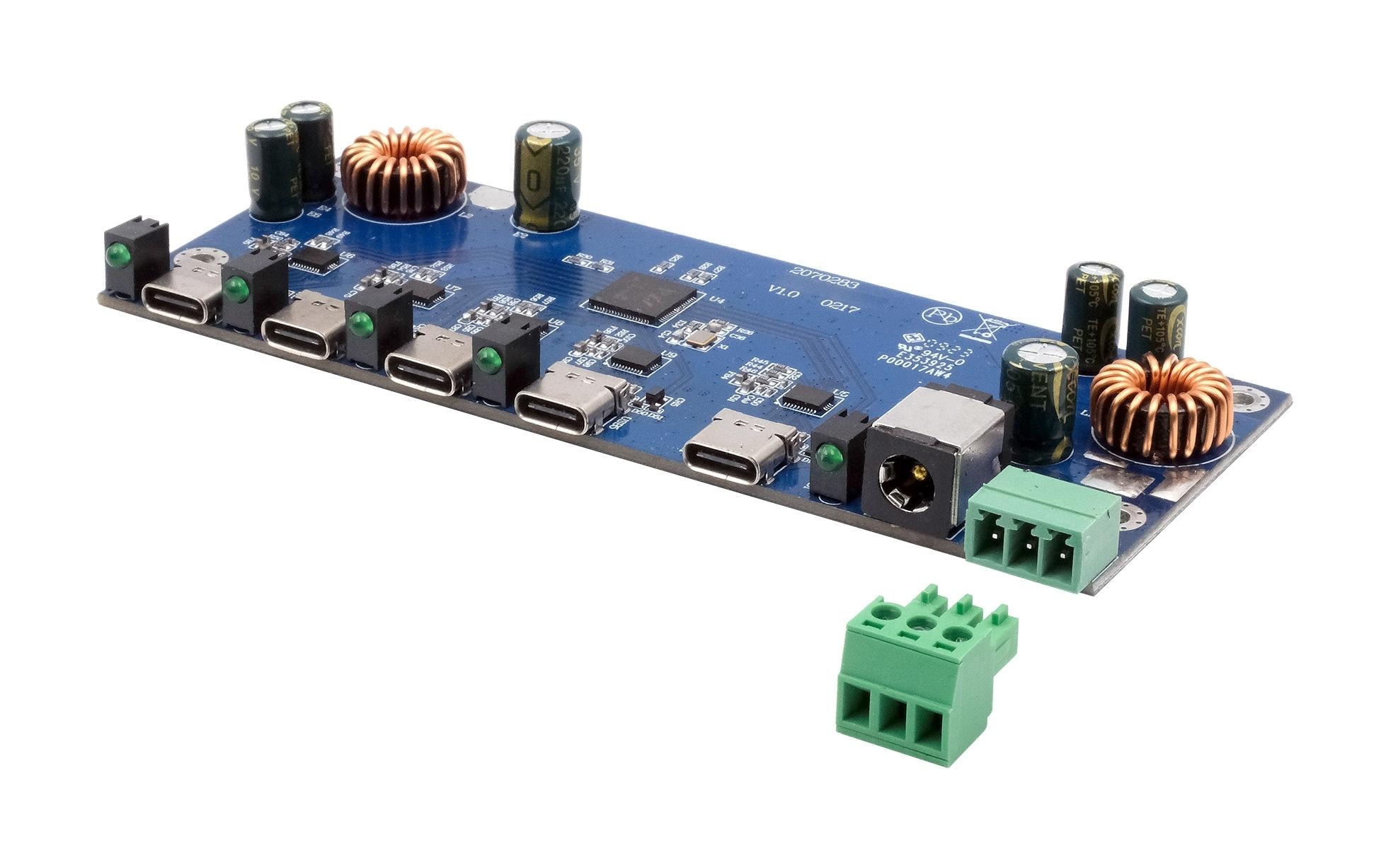 USB-Hub EX-12294HMS-PLIndustrial USB 3.2 Gen 2 x 1 Hub-Platine 4-Port mit 15KV Überspannungsschutz