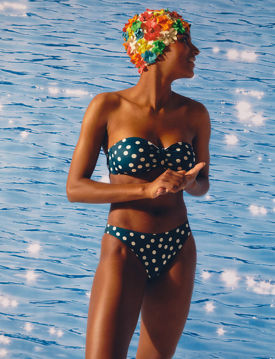 Haut de maillot de bain bandeau sans armatures paddé