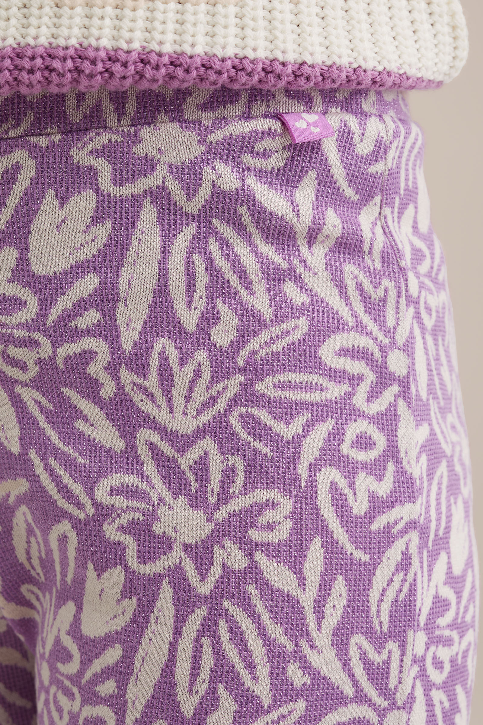 Meisjes flared legging met dessin WE Fashion Lila