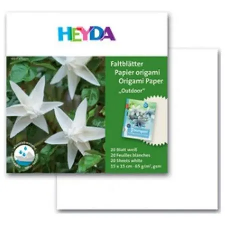 Heyda Faltblätter 15x15cm Outdoor 20 Blatt weiß