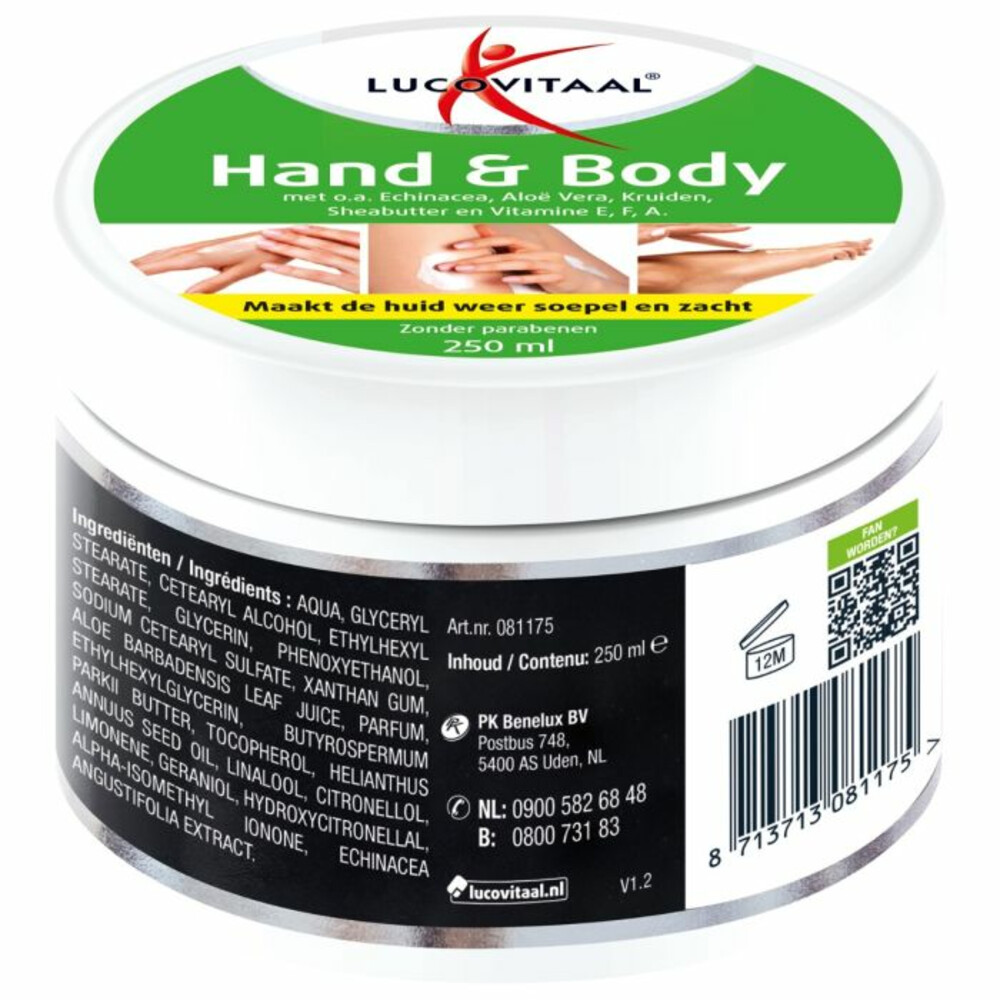 3x Lucovitaal Hand en Body Crème 250 ml