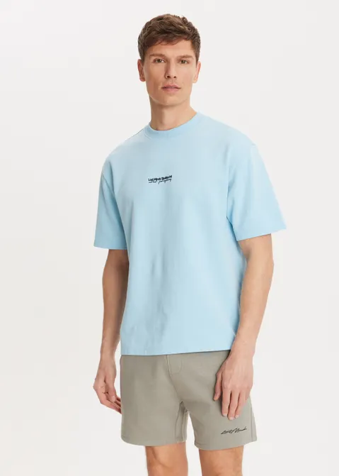 T-shirt met print logo carrier blauw (BLW.FR)