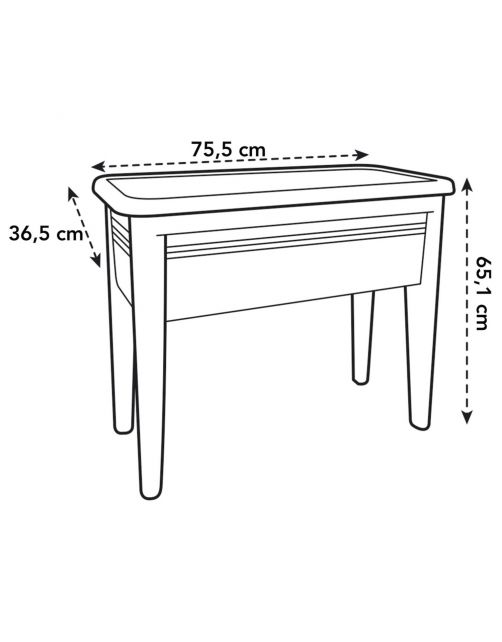 Elho Green Basics Kweektafel - Kweekbenodigdheden - 75.5x36.5x65.1 cm Zwart Xxl