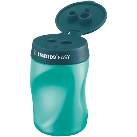 Ergonomischer Dosen-Spitzer für Rechtshänder - STABILO EASYsharpener - 3 in 1 - petrol
