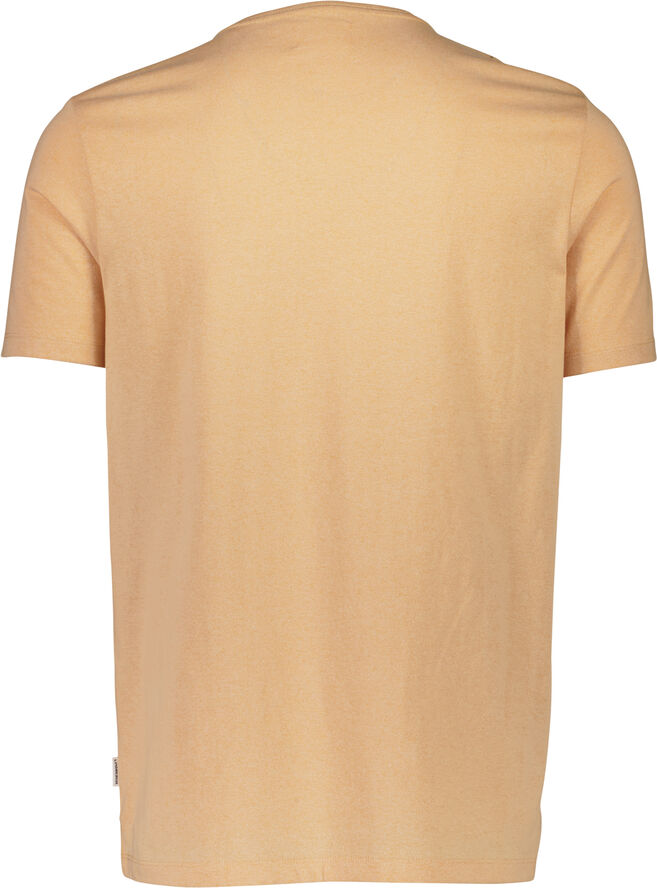 Lindbergh Mouliné o-neck tee S/S Faded mango mix