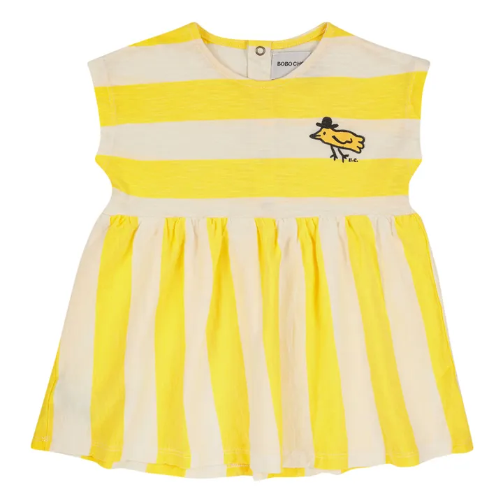 Bobo Choses Robe Coton Bio Rayures | Jaune