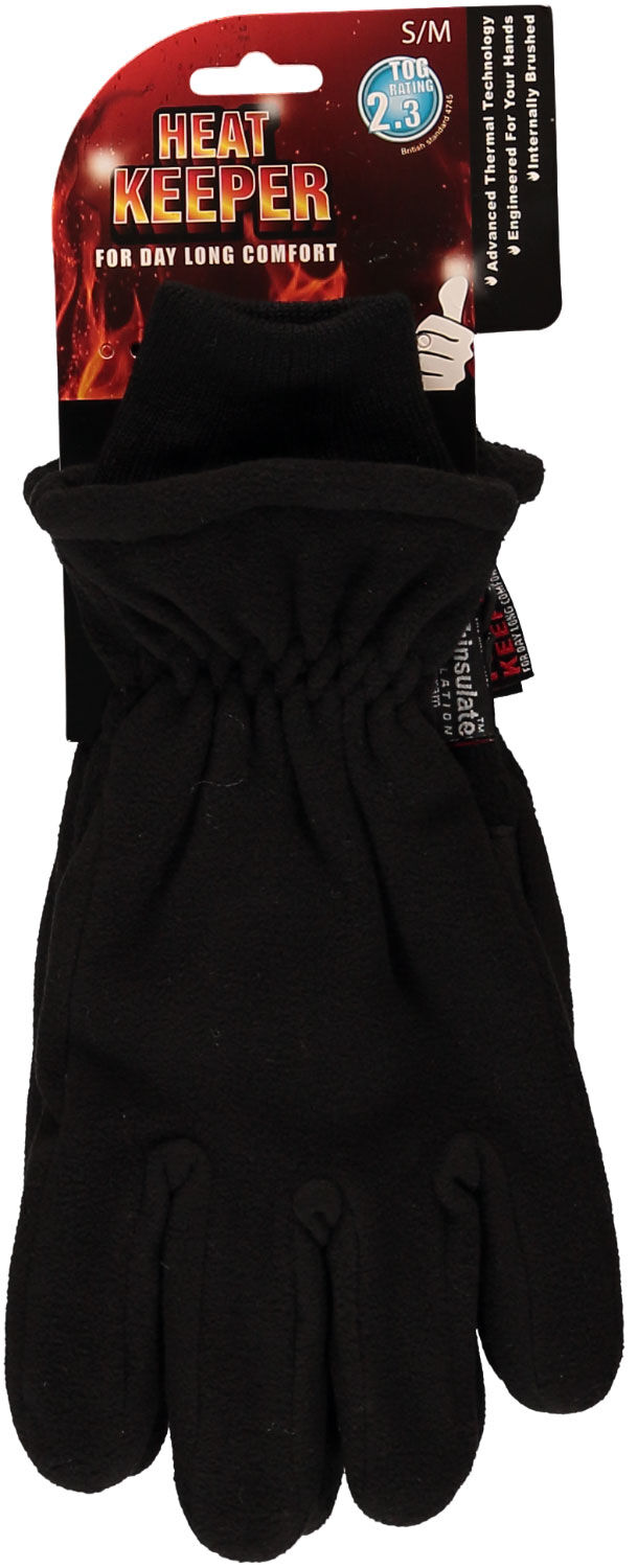 Heatkeeper Fleece - handschoenen - Zwart - S/M