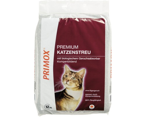 PRIMOX Premium kattenbakvulling met geurabsorber, 12 kg