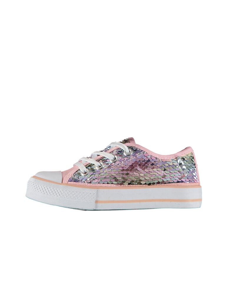 Tennis toile sequins filles