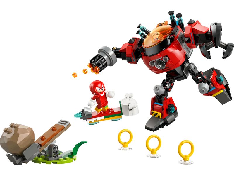 LEGO® Sonic Knuckles vs. Dr. Eggmans Egg Crusher Mech 77005 Sonic Spielset mit Gamer-Fanartikeln