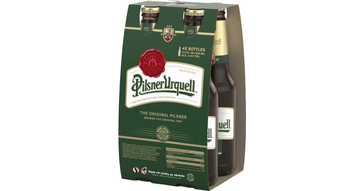 Pilsner Urquell Bier Tray 4x 0,33 Liter (Einweg)