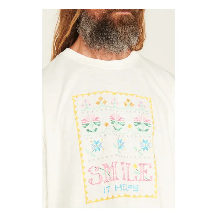 YMC T-shirt Smile Coton Bio | Blanc