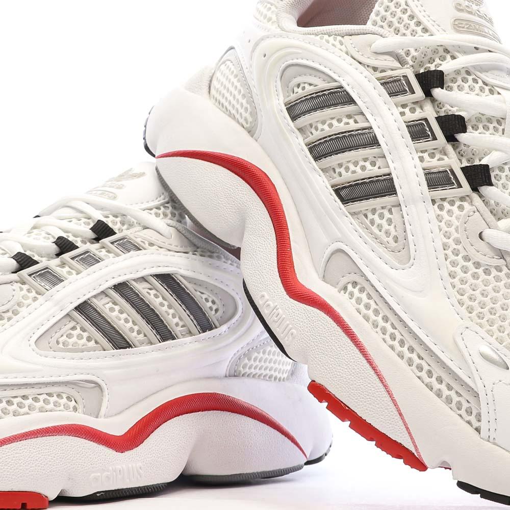 Adidas Baskets Blanches/Rouges Homme Adidas Ozmillen