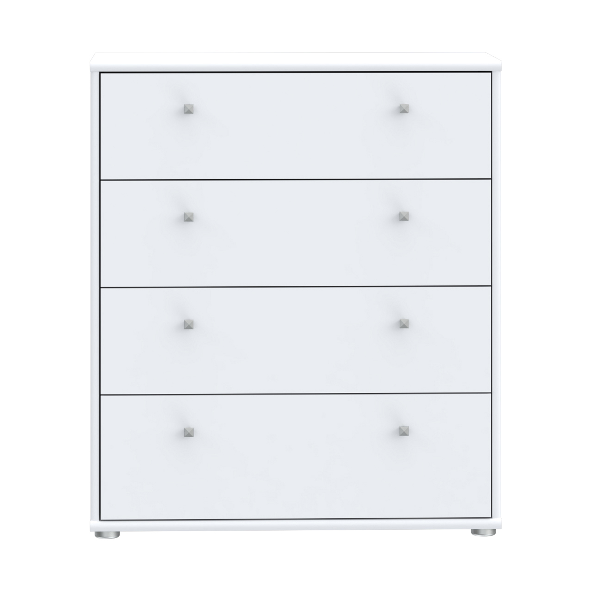 Kommode - weiß - 4 Schubkästen - 74x86 cm