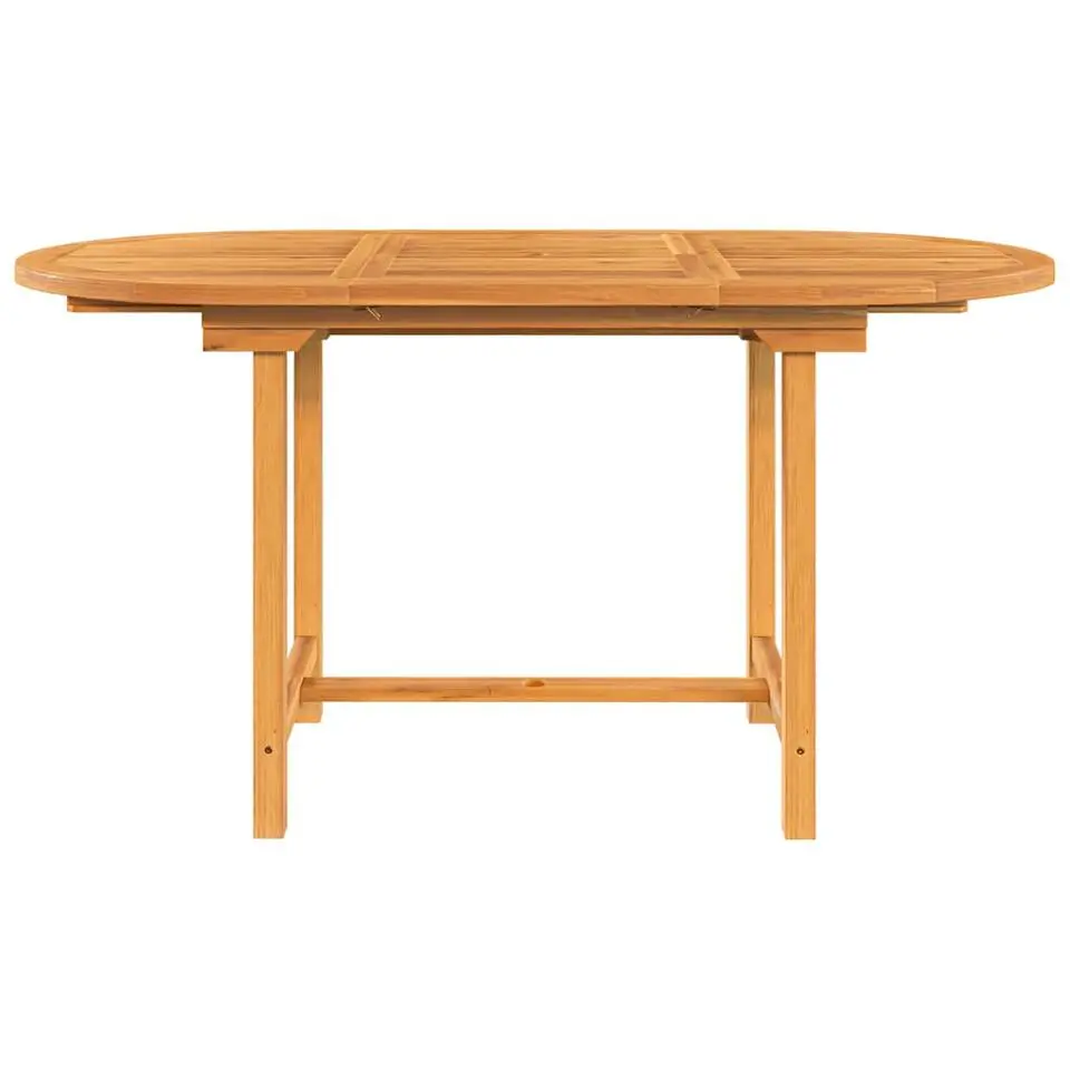 vidaXL - Tuintafel - Bruin - Massief teakhout - 110-160x80x75 cm - Verlengbaar