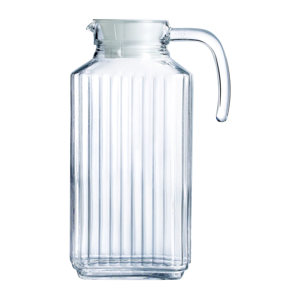 Pichet quadro avec bouchon 1,7 l blanc Luminarc