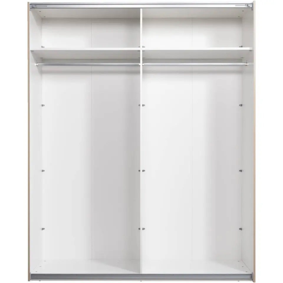 Schuifdeurkast Bergamo - eikenkleur - 221x178,5x66,6 cm