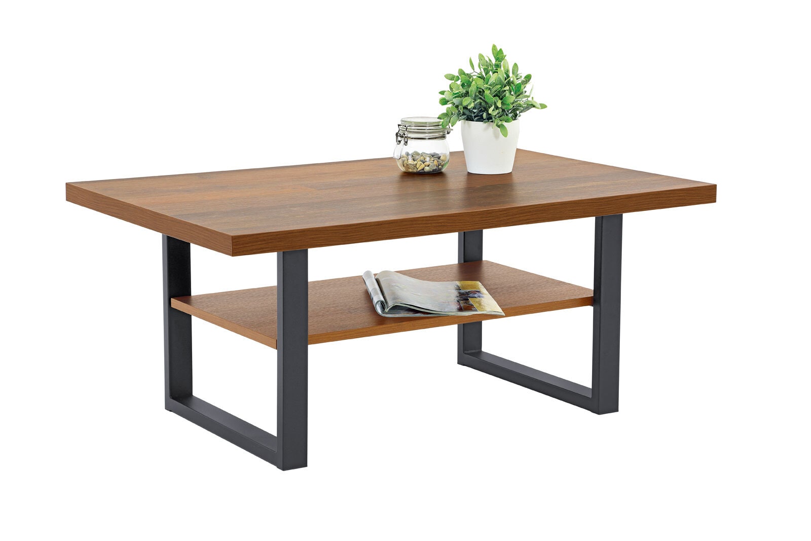 Couchtisch Anton Oldwood/Schwarz ca. 104 x 45 x 68 cm
