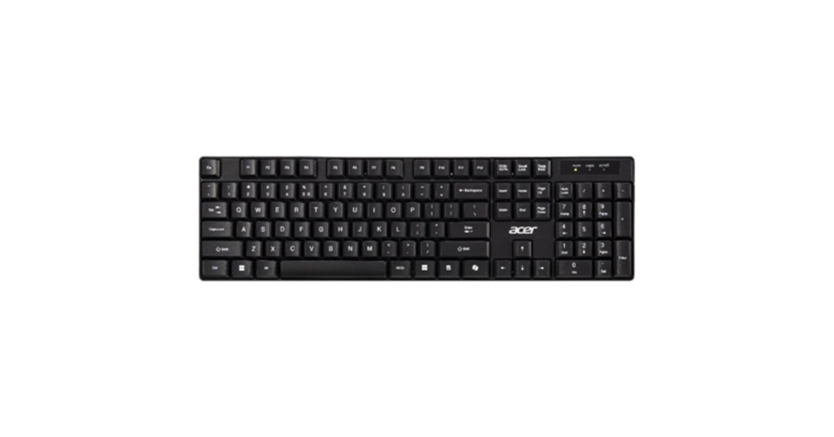 AcerGP.ACC11.03M toetsenbord en muis, desktopset  (Zwart/grijs, Membraan)