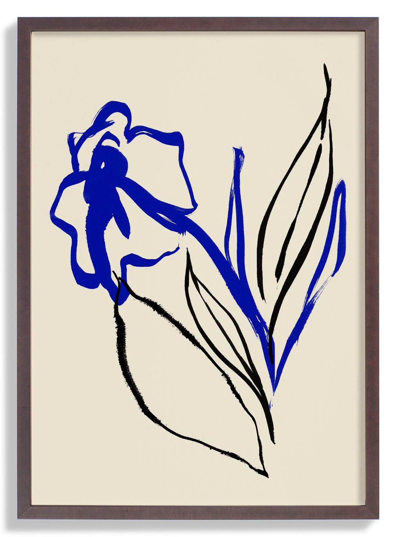 Blaue und schwarze Linien