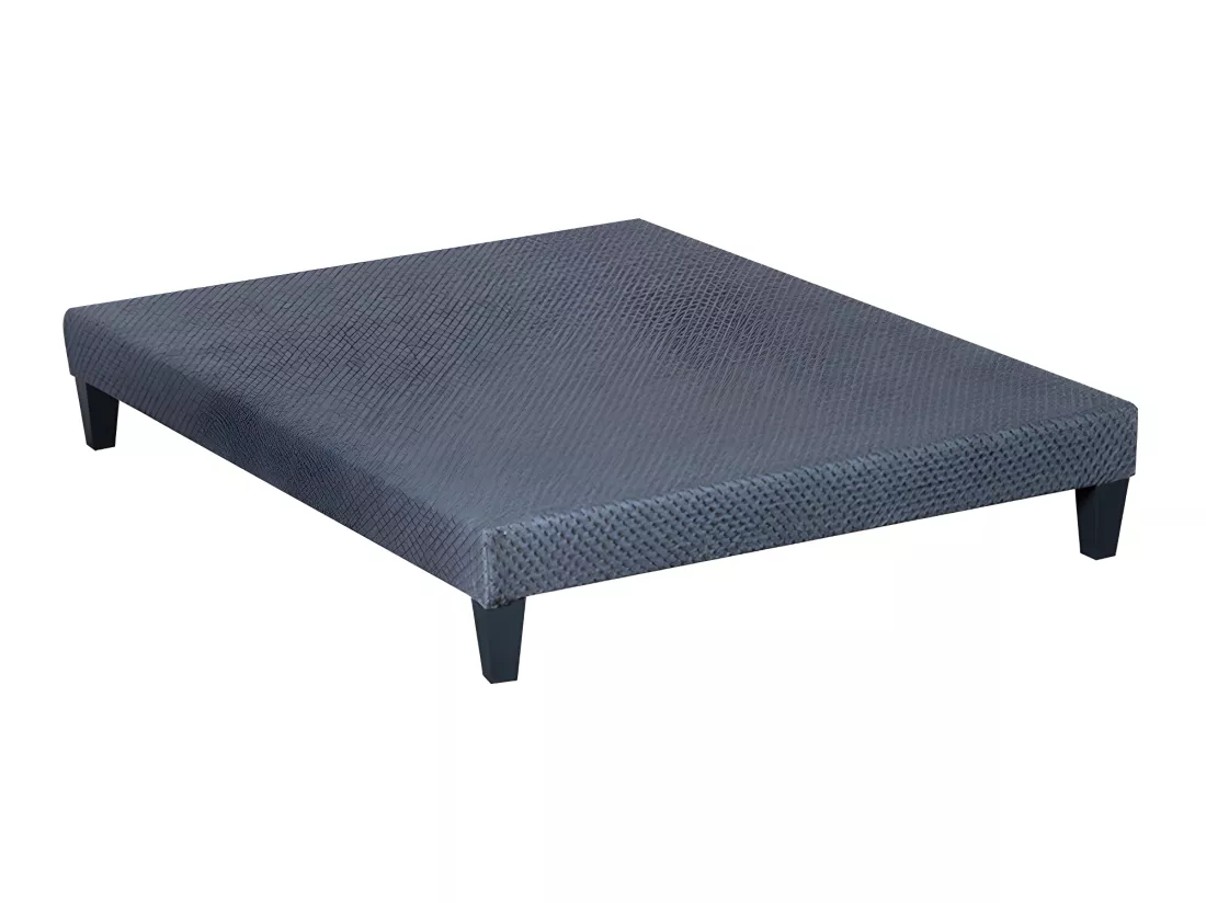 OLYMPE LITERIE | Sommier en bois TAPISSIER KIT 140x190 cm | Coloris Gris ciment | Livré en kit