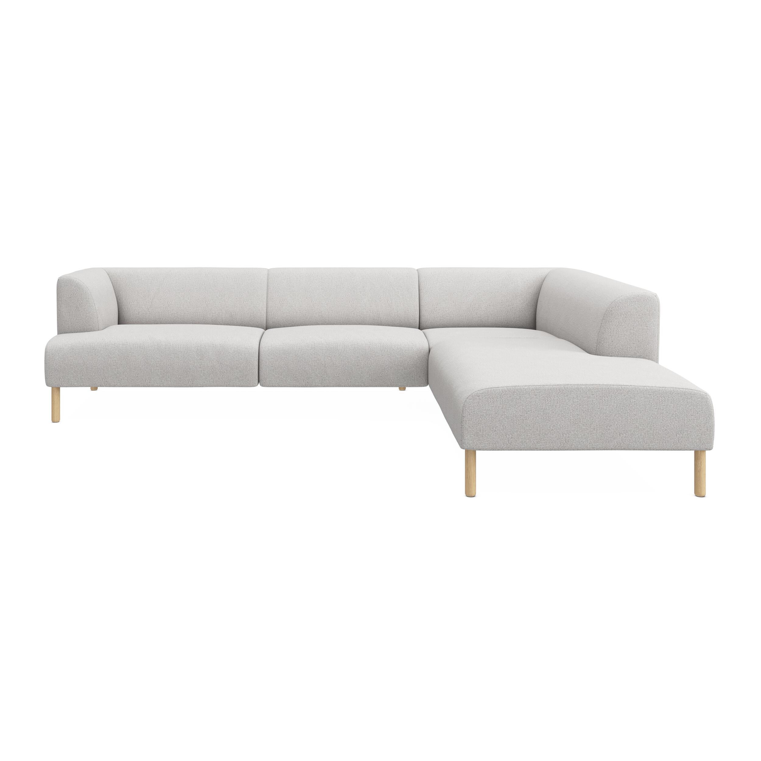Teron højrevendt sofa med pufafslutning