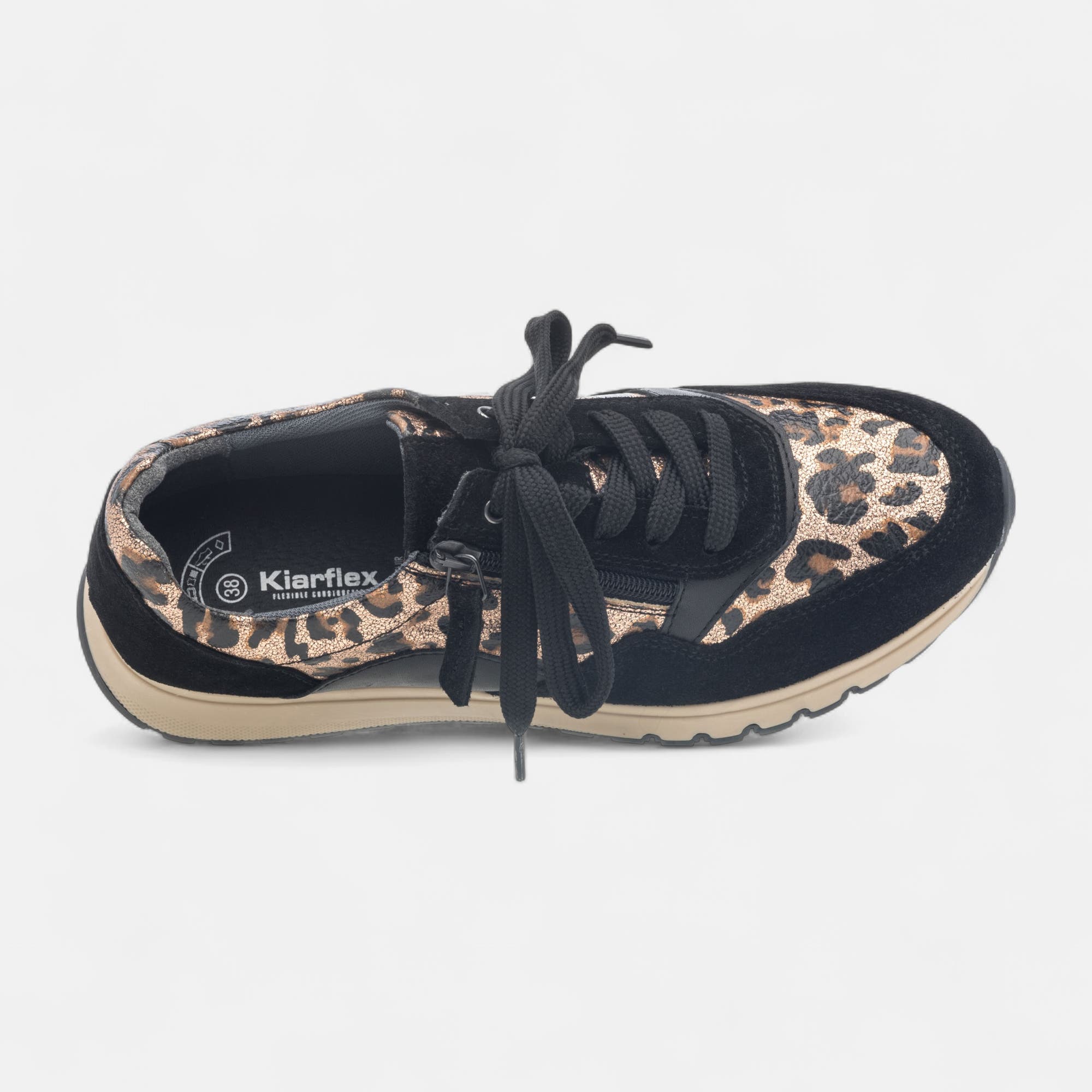 Baskets basses Femme en cuir noir